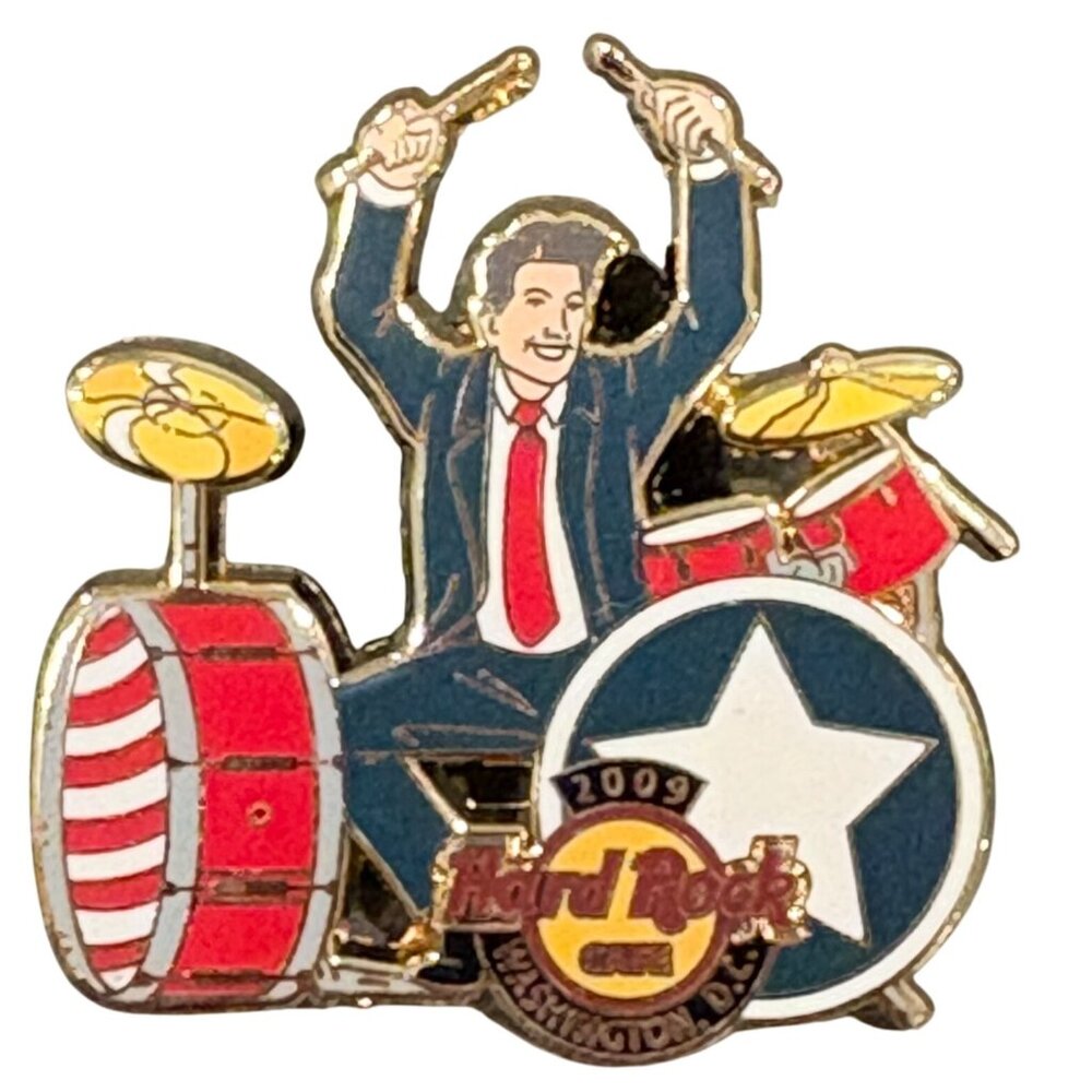Hard Rock Cafe 2009 Presidential Band Pin Washington D.C. Limited Edition Drumme